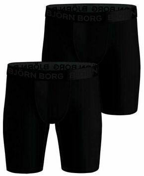 Bokserice Björn Borg Performance Boxer Long Leg 2P - black/print