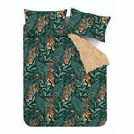 Zelena/smeđa posteljina za krevet za jednu osobu 135x200 cm Tropic – Catherine Lansfield