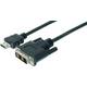 Digitus HDMI / DVI adapterski kabel HDMI A utikač, DVI-D 18+1-polni utikač 2.00 m crna AK-330300-020-S mogućnost vijčanog spajanja HDMI kabel