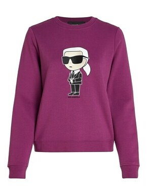 Karl Lagerfeld Sweater majica 'Ikonik' purpurna / crna / bijela