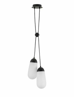 NOVA LUCE 9092825 | Blaky Nova Luce visilice svjetiljka s mogućnošću skraćivanja kabla 2x E14 crno mat