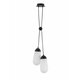 NOVA LUCE 9092825 | Blaky Nova Luce visilice svjetiljka s mogućnošću skraćivanja kabla 2x E14 crno mat, opal