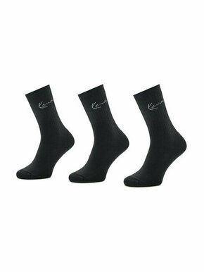 Set od 3 para muških visokih čarapa Karl Kani Signature 3003749 Black