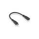 Roline USB-C kabel (M/F), 20V/5A, 0.15m, crni 11.02.9015-10