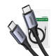 Kabel USB-C na USB-C UGREEN 15311, 1m (siv)