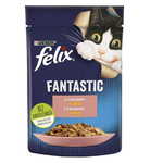 Felix hrana za mačke Fantastic s lososom u želeu, 26 x 85 g