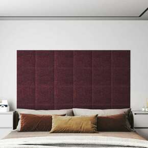 Zidne ploče od tkanine 12 kom ljubičaste 30 x 30 cm 1 08 m²