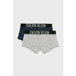Calvin Klein Underwear - Dječje bokserice (2-pack) - siva. Bokserice iz kolekcije Calvin Klein Underwear. Model izrađen od glatke, elastične, pamučne pletenine.
