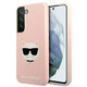 Karl Lagerfeld originalna maska za Samsung Galaxy S22 Plus KLHCS22MSLCHPI Silicone Choupette Head: roza