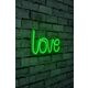 Ukrasna plastična LED rasvjeta, Love - Green