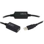 LogiLink USB kabel USB 2.0 USB-A utikač, USB-A utičnica 25.00 m crna UA0147