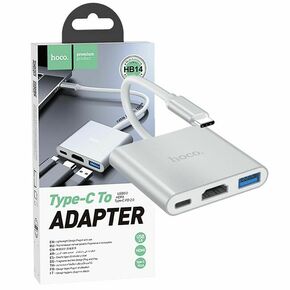 Hoco. konverter USB type C to USB3.0/HDMI/PD