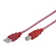 Vivanco Kabel, USB A na USB B, za printer, crveni, plavi, sivi 1.5 m, PromoStick bulk