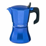 Italian Coffee Pot Oroley Petra 6 Cups Blue Aluminium