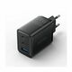 Vention 3-Port USB (C C A) GaN Charger (65W 65W 30W) EU-Plug, Black VEN-FERB0-EU VEN-FERB0-EU