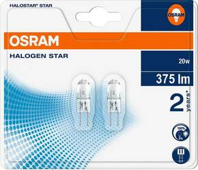 OSRAM halogena žarulja Energetska učinkovitost 2021: G (A - G) G4 33 mm 12 V 20 W toplo bijela utični uznožek prigušivanje osvjetljenja 2 St.