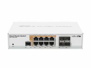 Mikrotik CRS112-8P-4S-IN mrežni prekidač Gigabit Ethernet (10/100/1000) Podrška za napajanje putem Etherneta (PoE) Bijelo