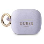 Guess GUAPSGGEU Apple AirPods Pro cover purple Silicone Glitter