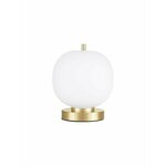 NOVA LUCE 9624084 | Lato Nova Luce stolna svjetiljka 22,5cm s prekidačem 1x E14 zlatno, opal