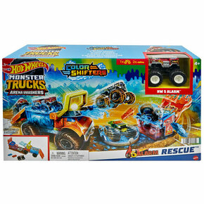 Hot Wheels: Monster Truck Live Arena - Set igračaka za promjenu boje 5 Alarm Rescue - Mattel
