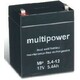 Baterija akumulatorska MULTIPOWER MP5.4-12, 12V, 5.4Ah, 90x70x101 mm