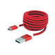 BIT FORCE presvučeni kabel USB A-USB C M/M 1,5m crveni