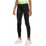 Dječje trenirke Nike Girls Pro Dri-Fit Leggings - black/volt/white