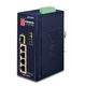 Planet Industrial 5-Port (4x 100Mbps RJ45 PoE ports + 1x 100mbps FX slot) Switch (-40~75C) Unmanaged PLT-ISW-514PTF