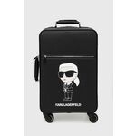 Kovčeg Karl Lagerfeld boja: crna - crna. Kovčeg iz kolekcije Karl Lagerfeld. Model izrađen od ekološke kože.