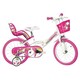 Jednorog ružičasto-bijeli bicikl veličina 14