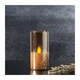 Narančasta LED voštana svijeća u Star Trading M-Twinkle staklu, visina 10 cm