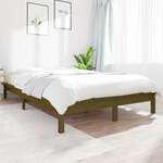 vidaXL Okvir za krevet smeđi boja meda 120x200 cm od masivne borovine