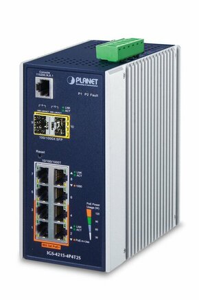 PLANET IGS-4215-4P4T2S mrežni prekidač Upravljano L2/L4 Gigabit Ethernet (10/100/1000) Podrška za napajanje putem Etherneta (PoE) Plavo