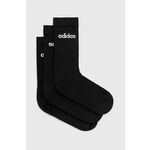 Čarape adidas 3-pack za muškarce, boja: crna - crna. Visoke čarape iz kolekcije adidas. Model izrađen od elastičnog materijala. U setu tri para.