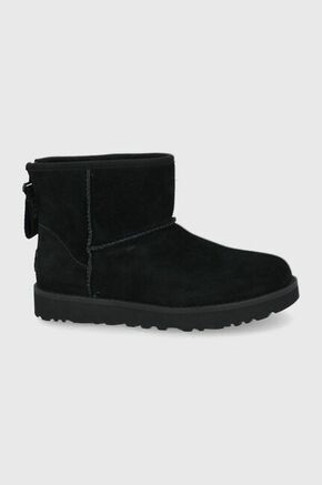 Čizme za snijeg od brušene kože UGG boja: crna - crna. Čizme za snijeg iz kolekcije UGG. Model izrađen od brušene kože.