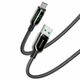 Yesido - podatkovni kabel (CA85) - USB na Type-C 66W 5A digitalni zaslon - 120 cm - crni