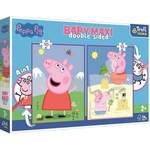 Peppa Pig obostrano 4u1 Baby Maxi puzzle 2x10kom - Trefl