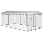 vidaXL Vanjski kavez za pse s krovom 8 x 4 x 2 m