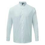 BANDED COLLAR GRANDAD LONG SLEEVE SHIRT - White,M