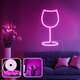 Opviq dekorativna zidna led svjetiljka, Wine Glass - Medium - Pink