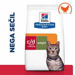 Hill's c/d Multicare Stress + Metabolic hrana za mačke, s piletinom, 3 kg