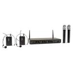 Auna Pro Auna Pro DUETT QUARTETT FIX, V2, 4-kanalni mikrofon UHF bežični mikrofon set, DO 50 m