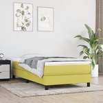 vidaXL Okvir za krevet s oprugama zeleni 90 x 200 cm od tkanine