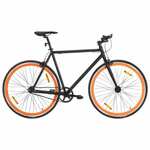 Bicikl s fiksnim zupčanikom crno-narančasti 700c 51 cm