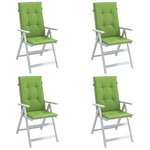 vidaXL Jastuci za stolice 4 kom prošarano zeleni 120x50x4 cm tkanina