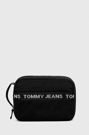 Kozmetička torbica Tommy Jeans boja: crna - crna. Kozmetička torbica iz kolekcije Tommy Jeans. Model izrađen od tekstilnog materijala.