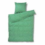 Zelena posteljina za krevet za jednu osobu-za produženi krevet od pamučnog satena 140x220 cm Pleasantly – JUNA