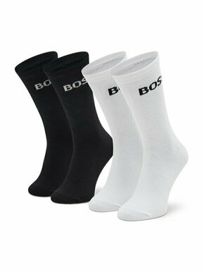 Set od 2 para dječjih visokih čarapa Boss J20341 Black 09B