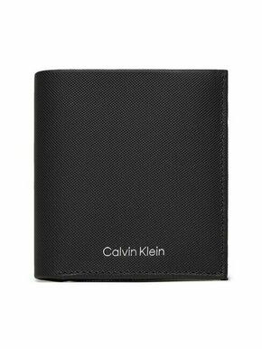 Veliki muški novčanik Calvin Klein Ck Must Trifold 6Cc W/ Coin K50K511382 Ck Black Pique BEH