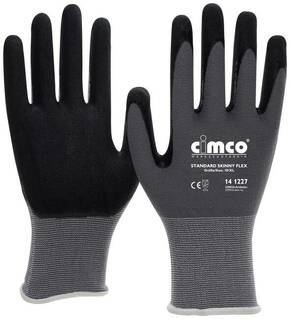Cimco Standard Skinny Flex schwarz/grau 141225 pletena tkanina rukavice za rad Veličina (Rukavice): 8